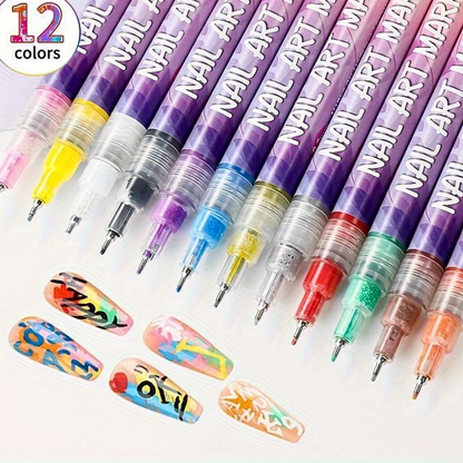 💅🏻 PACK X12 BOLÍGRAFOS PARA UÑAS 🎨