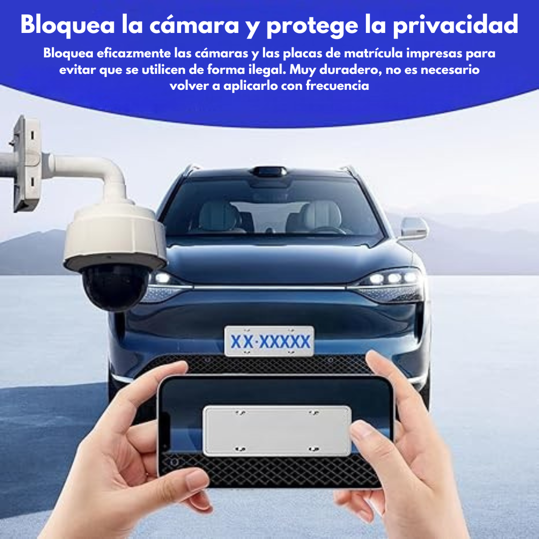 SPRAY PARA OCULTAR PLACAS ™ | EVITA FOTOMULTAS