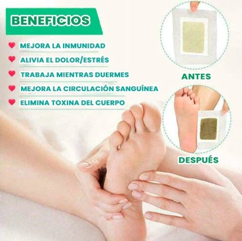 PACK DE 10 PARCHES DETOX PARA PIES