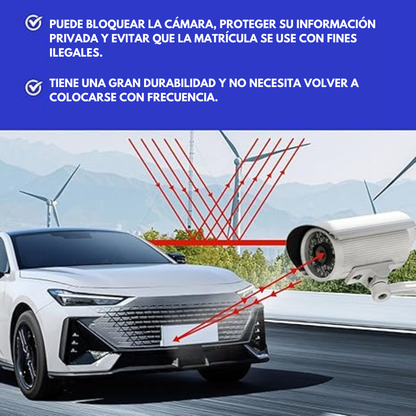 SPRAY PARA OCULTAR PLACAS ™ | EVITA FOTOMULTAS
