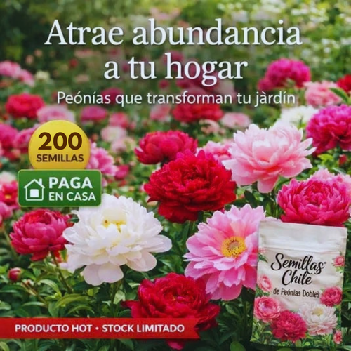 200 Semillas de Peonia Premium que atraen abundancia  tu hogar || Llévate 400 semillas al precio de 200 semillas