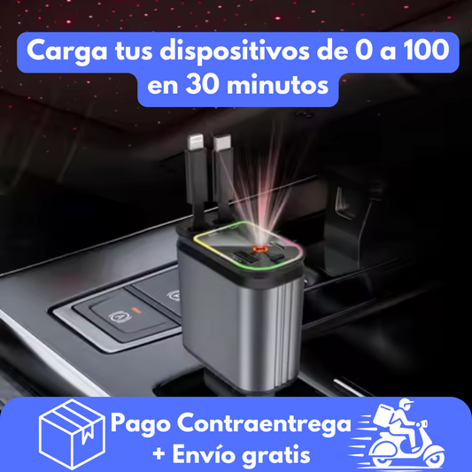 Cargador™ Alta Gama 4 en 1 Exclusivo para  Carros